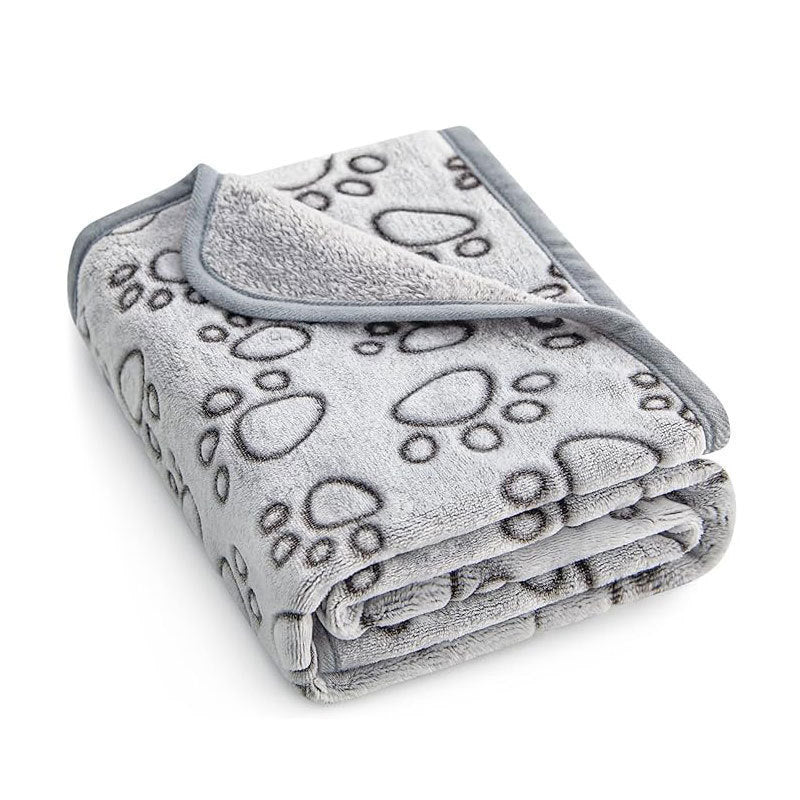 Pet Blanket Warm Cut Flower Footprint Cover Blanket Cat Dog