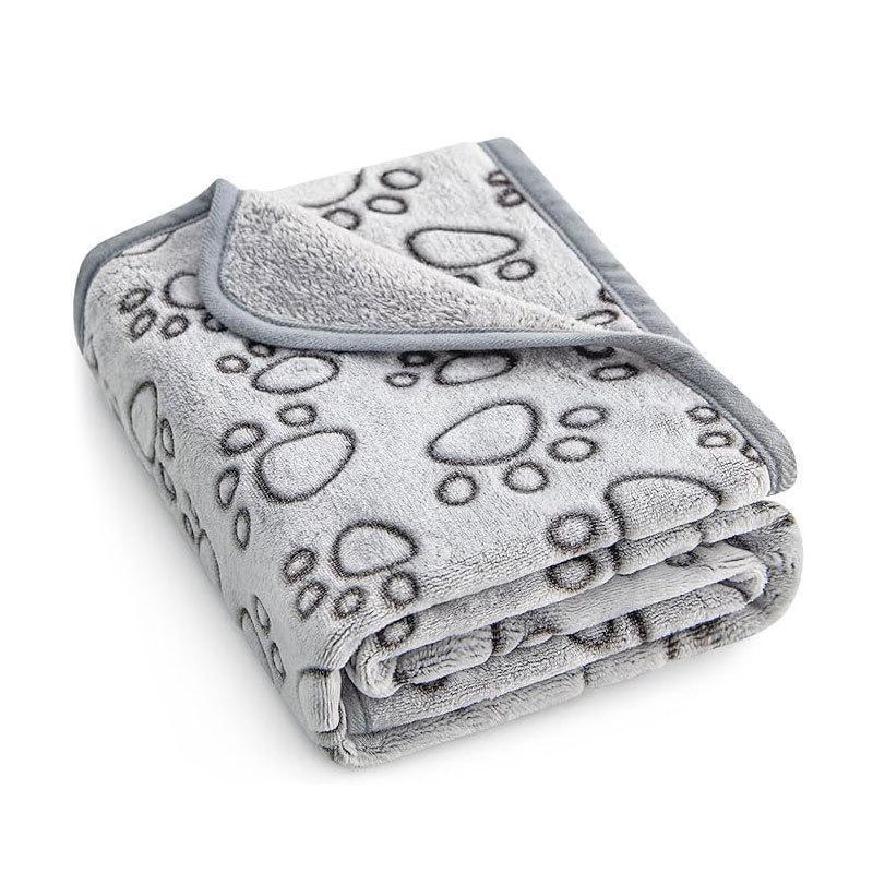 Pet Blanket Warm Cut Flower Footprint Cover Blanket Cat Dog