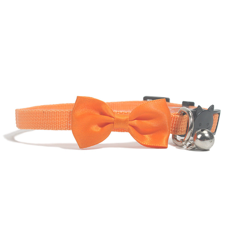 Adjustable Cat Collar With Bow, Bell & Safety Buckle