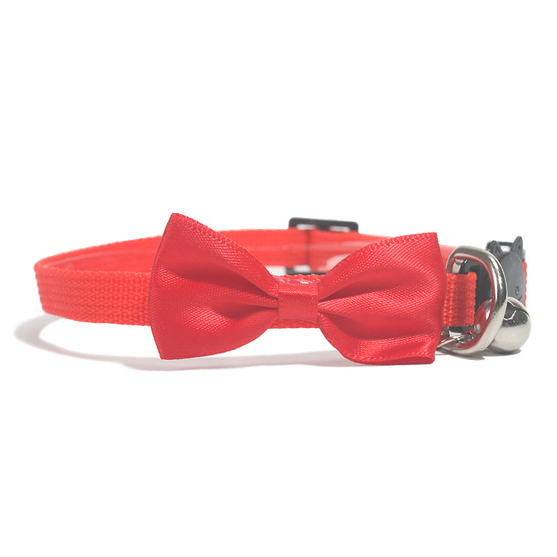 Adjustable Cat Collar With Bow, Bell & Safety Buckle