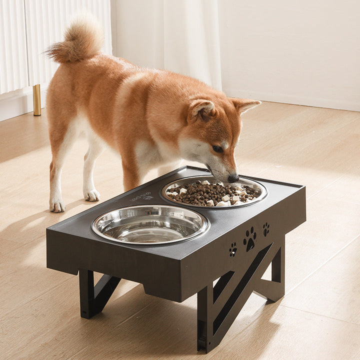 Adjustable Elevated Dog Bowl Feeder for Better Posture