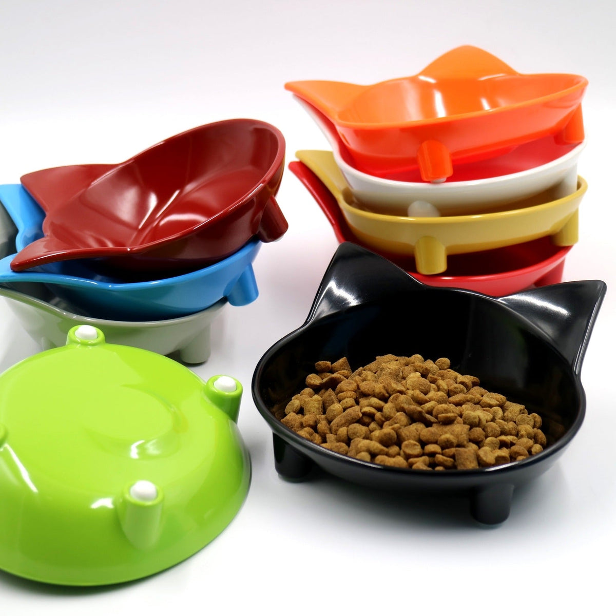 Melamine Cat Bowl with Raised Feet for Neater Feeding