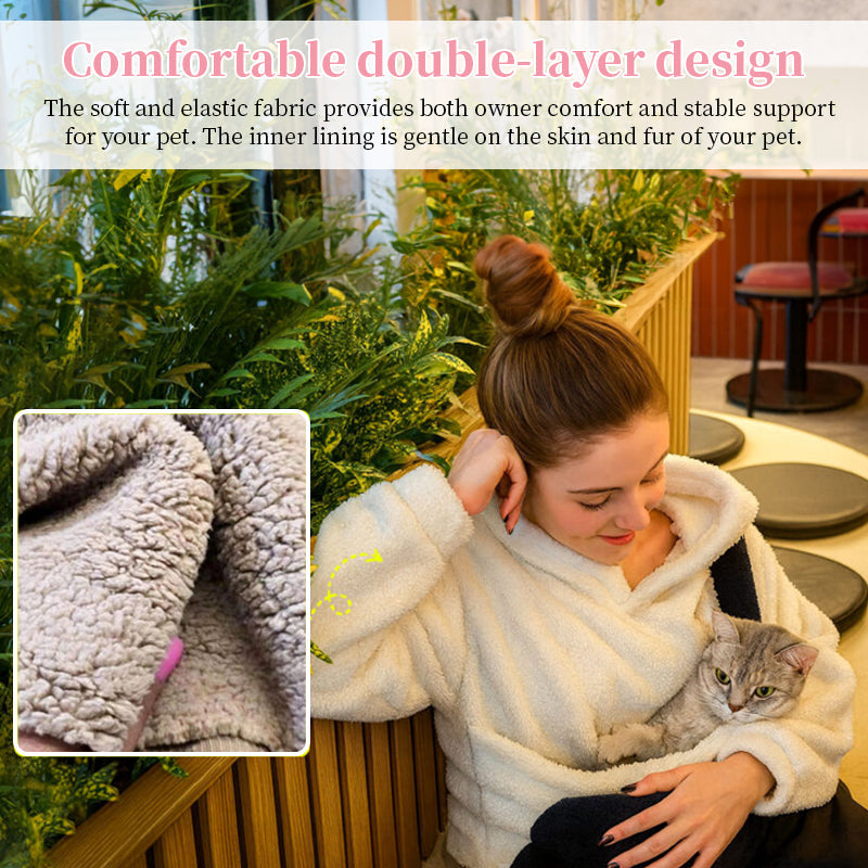 Pet Carrier Hoodie for Hands-Free Small Pet Travel