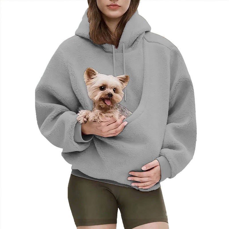 Pet Carrier Hoodie for Hands-Free Small Pet Travel