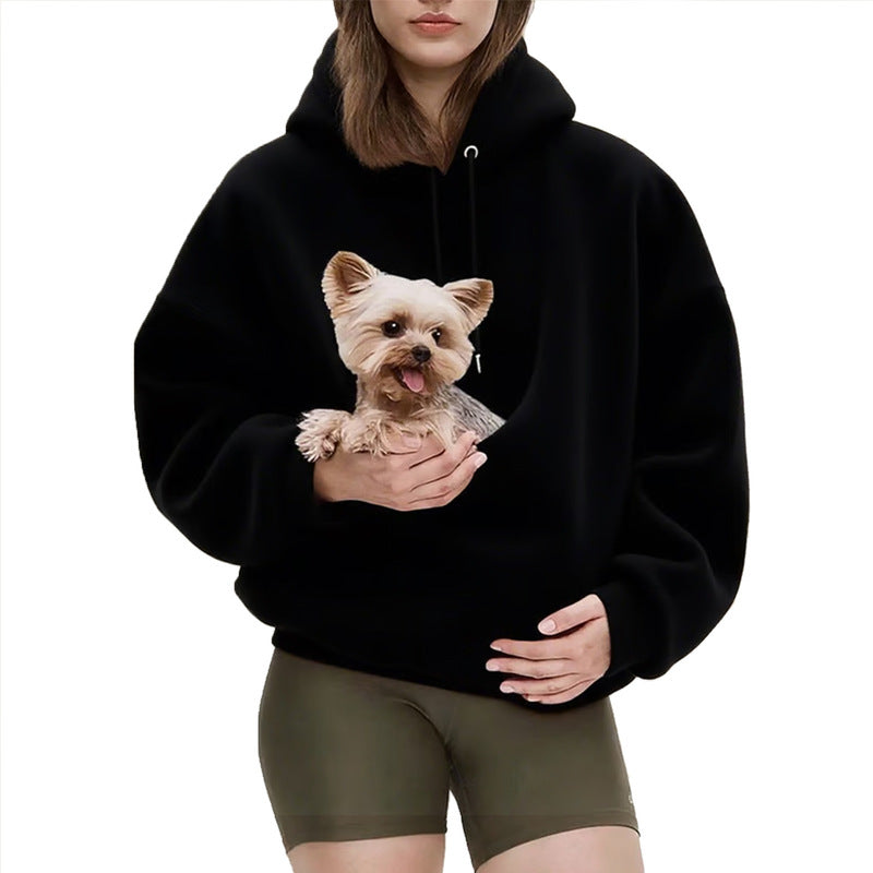 Pet Carrier Hoodie for Hands-Free Small Pet Travel