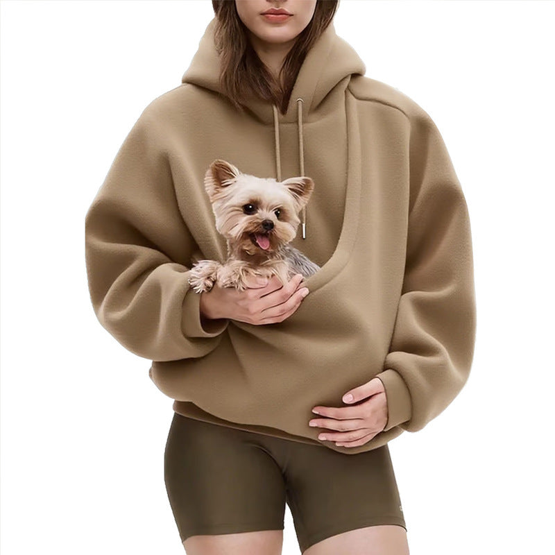 Pet Carrier Hoodie for Hands-Free Small Pet Travel