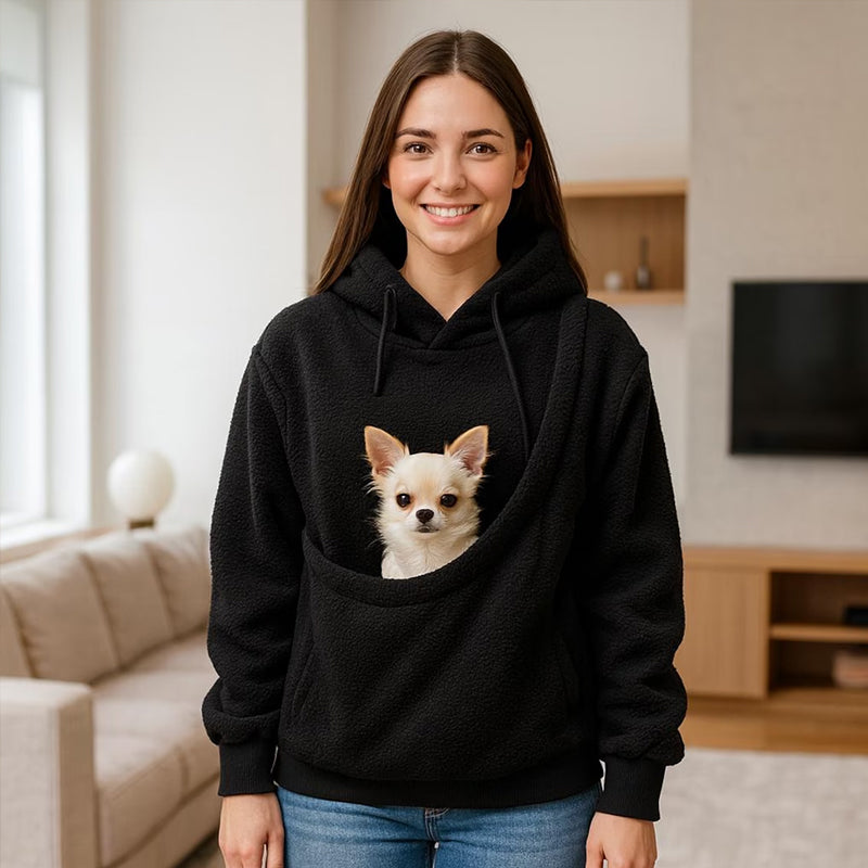 Pet Carrier Hoodie for Hands-Free Small Pet Travel