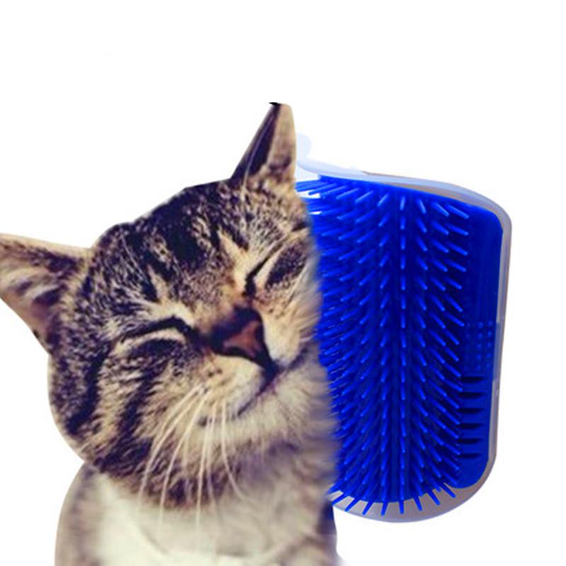 Cat Self Groomer Corner Brush for Shedding Control