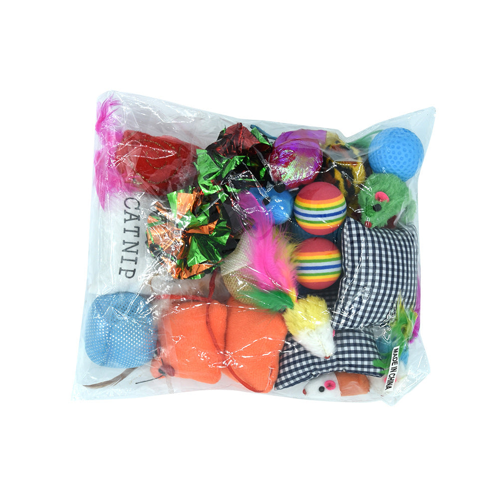 24-Piece Cat Toy Set for Indoor Play and Enrichment