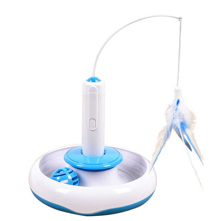 Interactive Cat Toy With 360-Degree Engaging Feather Play