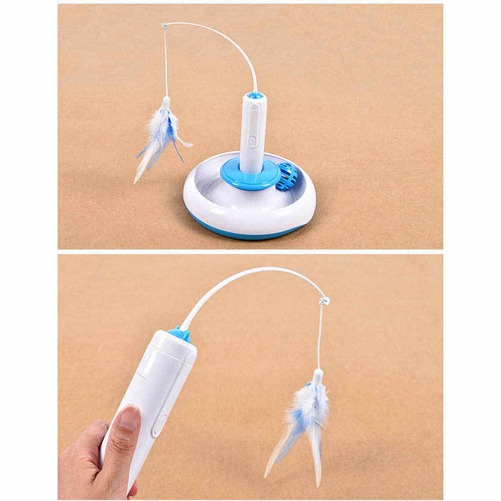 Interactive Cat Toy With 360-Degree Engaging Feather Play