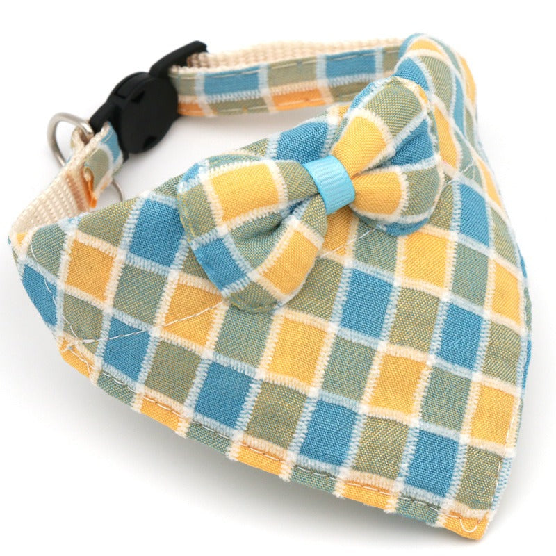 Pet Bow Collar With Drool Bib for Cats & Small Dogs