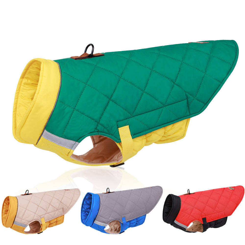 Reflective Padded Dog Coat for Warm Outdoor Winter Walks