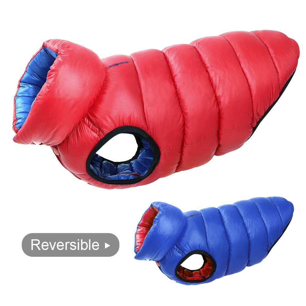 Reversible Dog Jacket for Splashproof, Reflective Walks