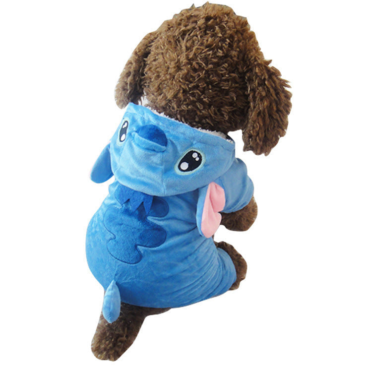 Small Dog Stitch Costume | Warm Full-Coverage Coat