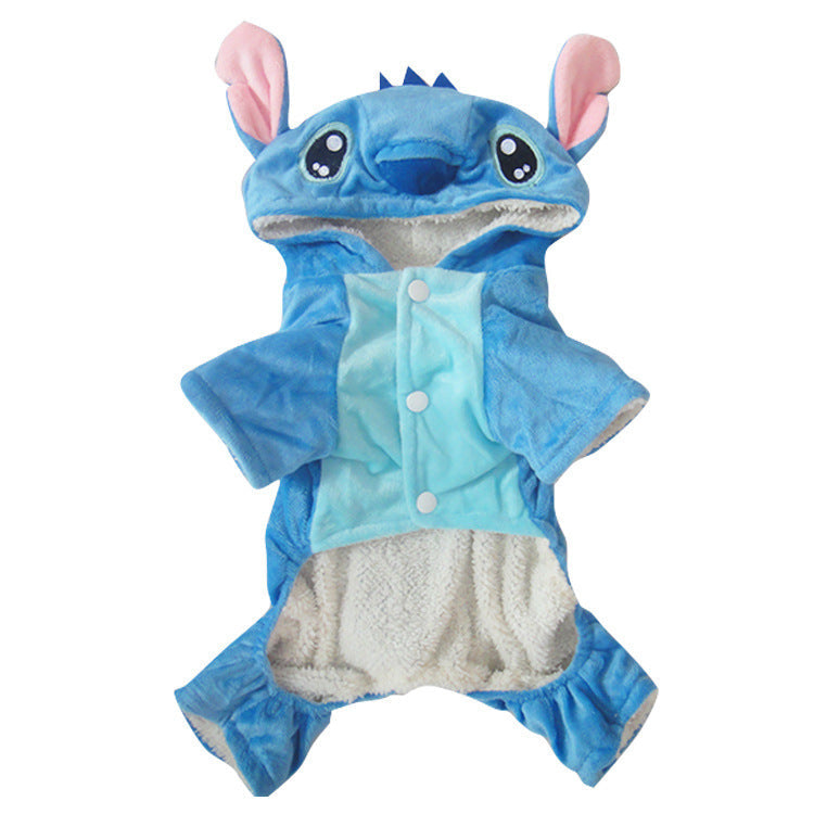 Small Dog Stitch Costume | Warm Full-Coverage Coat