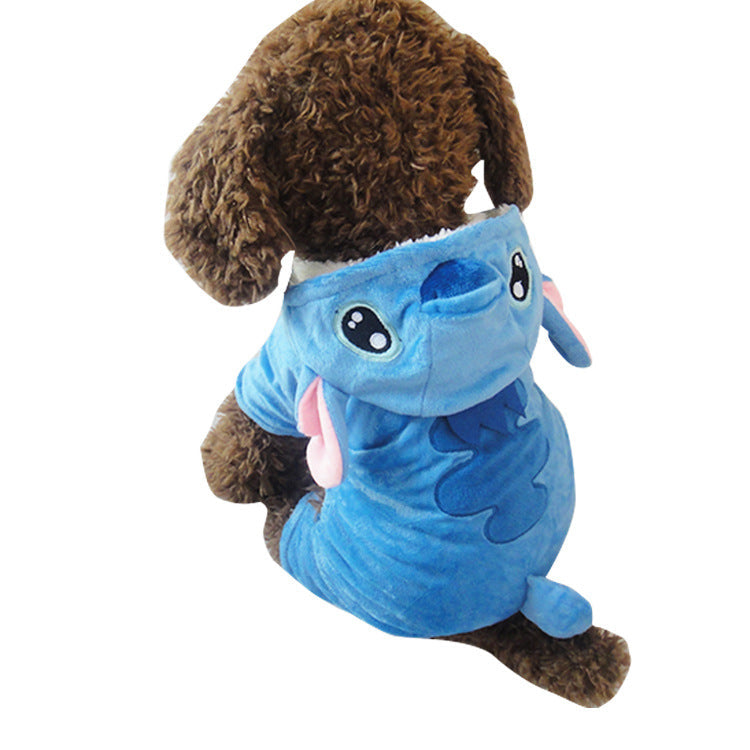 Small Dog Stitch Costume | Warm Full-Coverage Coat