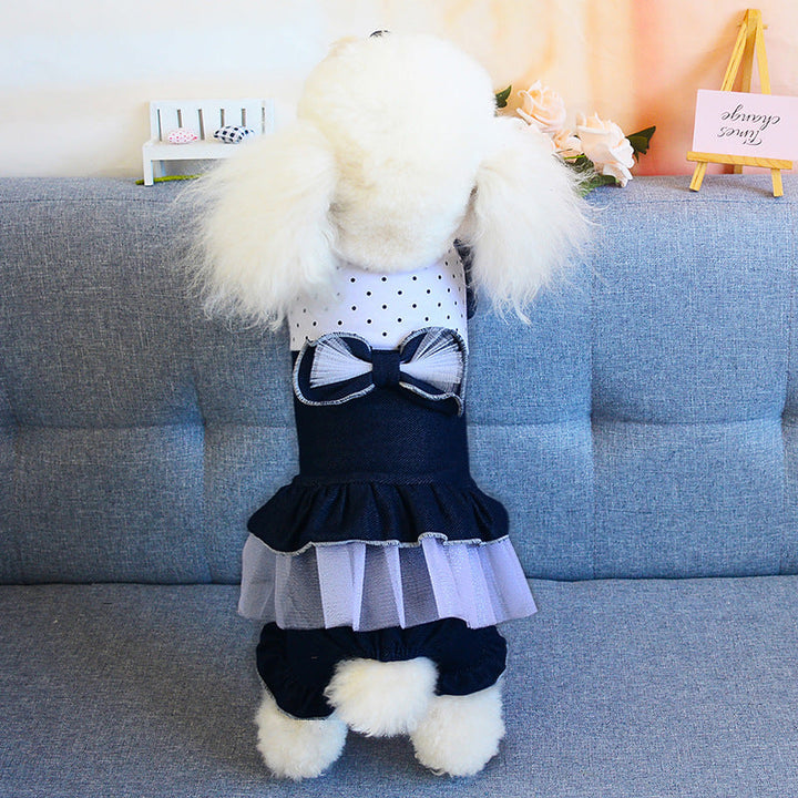 Small Dog Tutu Dress – Princess Bow Occasion Outfit