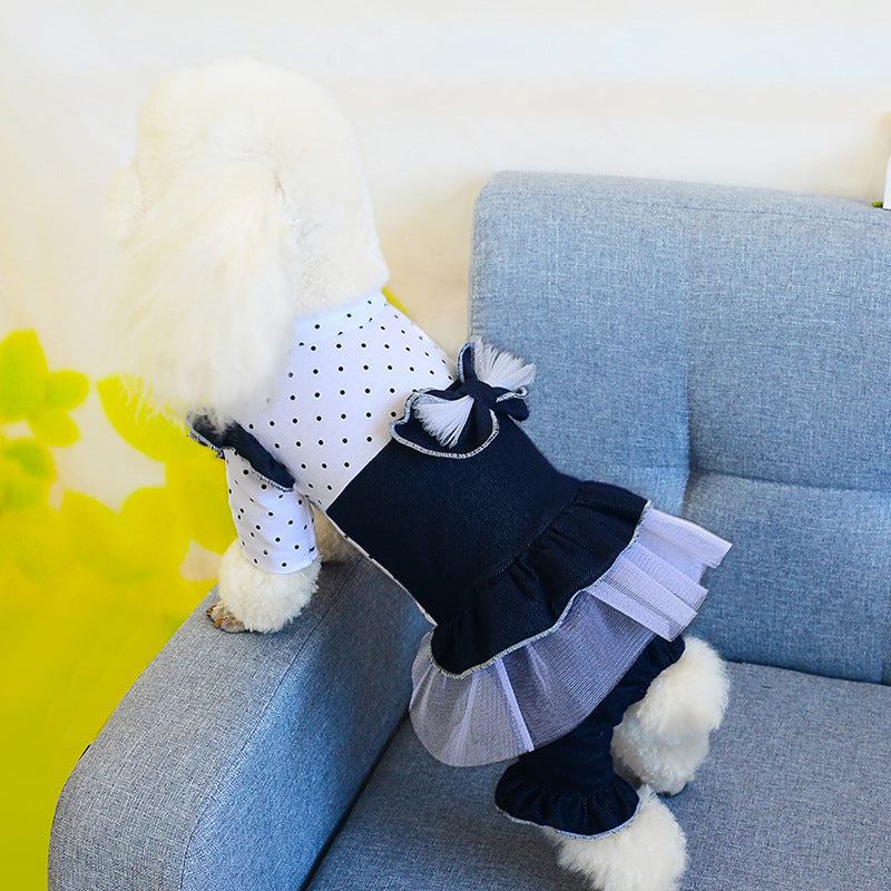 Small Dog Tutu Dress – Princess Bow Occasion Outfit