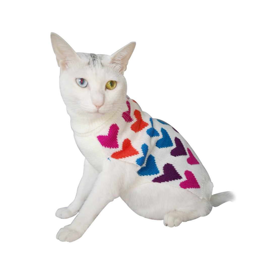 Pet Knit Sweater for Small Dogs and Cats | Heart Print