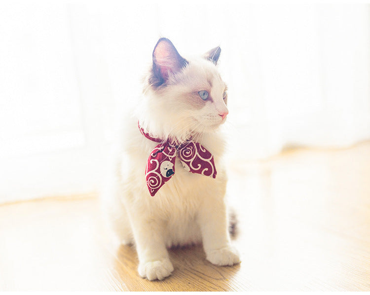 Adjustable Pet Bow Tie Collar for Cats & Small Dogs