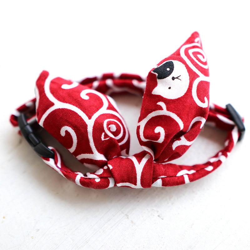 Adjustable Pet Bow Tie Collar for Cats & Small Dogs