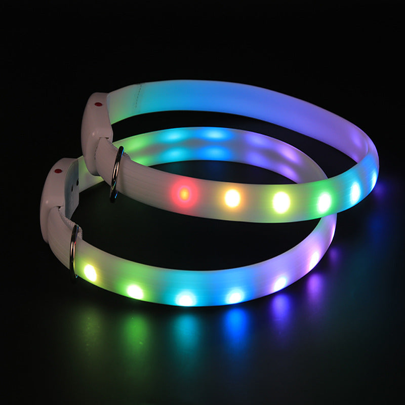 LED Dog Collar for Brighter Nighttime Walk Visibility