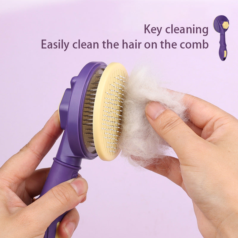 Self-Cleaning Pet Comb for Easier Shedding & Detangling