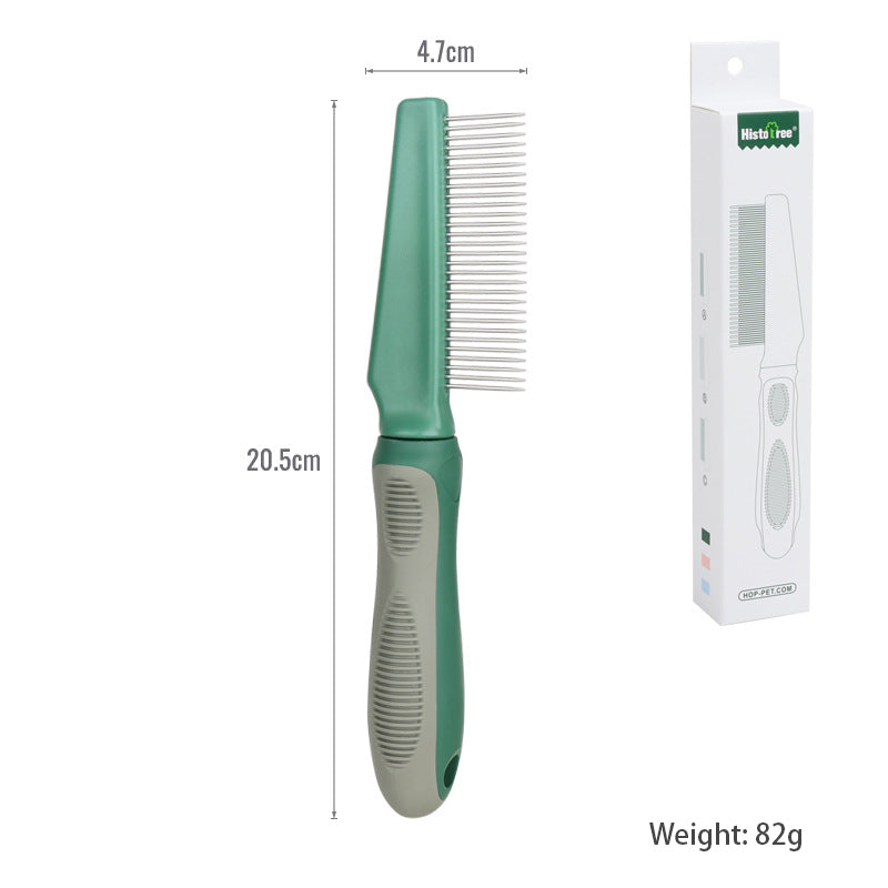 Pet Comb for Long Hair | Flea, Tangle & Fur Removal