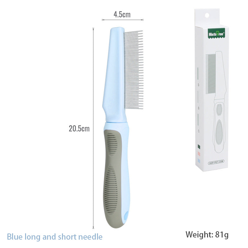 Pet Comb for Long Hair | Flea, Tangle & Fur Removal