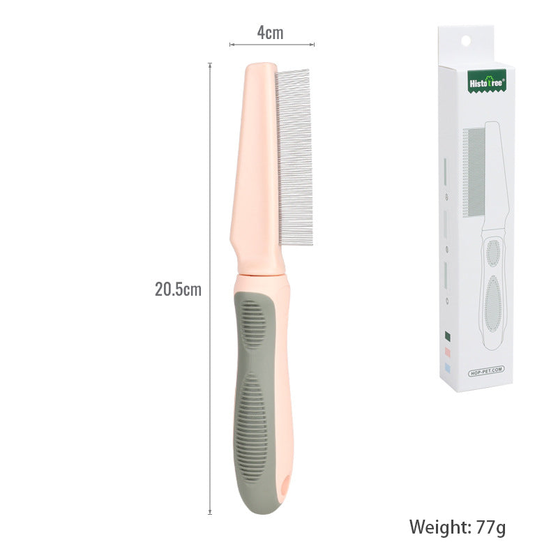 Pet Comb for Long Hair | Flea, Tangle & Fur Removal