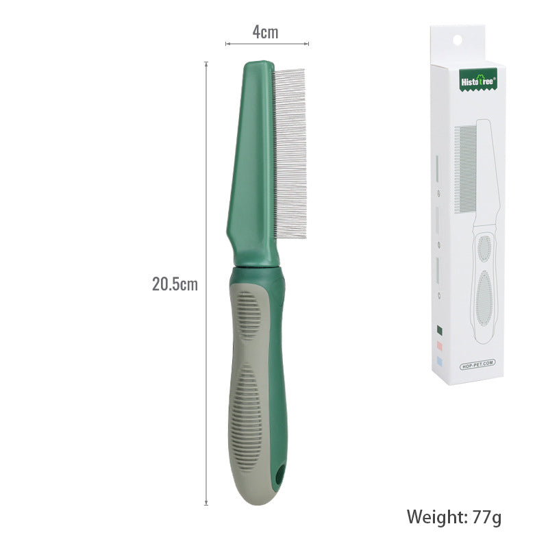 Pet Comb for Long Hair | Flea, Tangle & Fur Removal