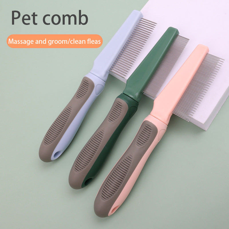 Pet Comb for Long Hair | Flea, Tangle & Fur Removal