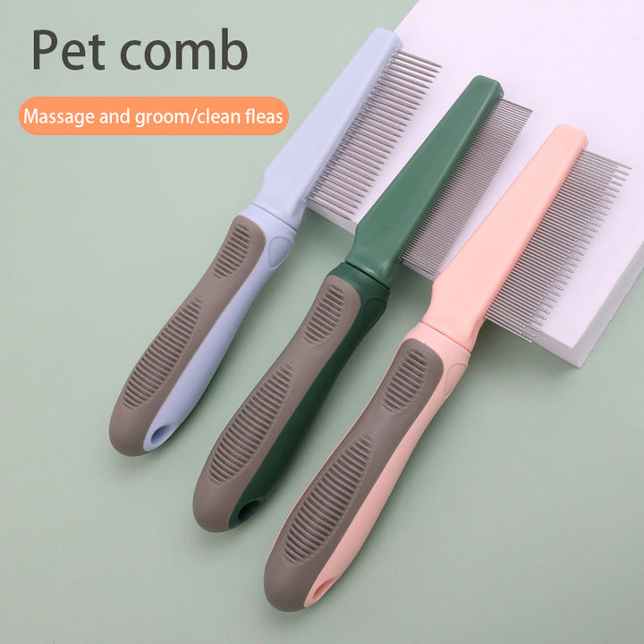 Pet Comb for Long Hair | Flea, Tangle & Fur Removal