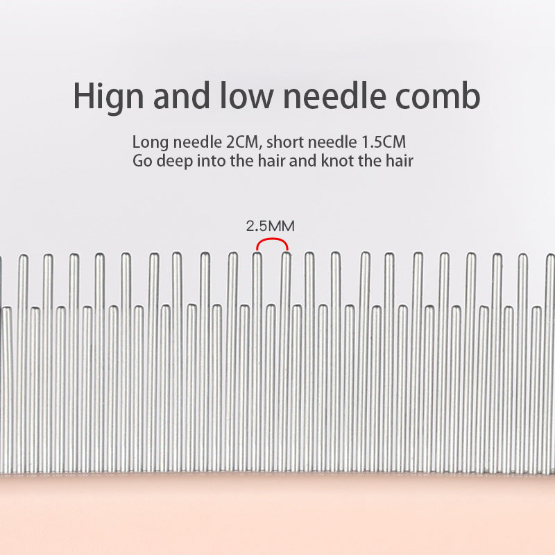 Pet Comb for Long Hair | Flea, Tangle & Fur Removal