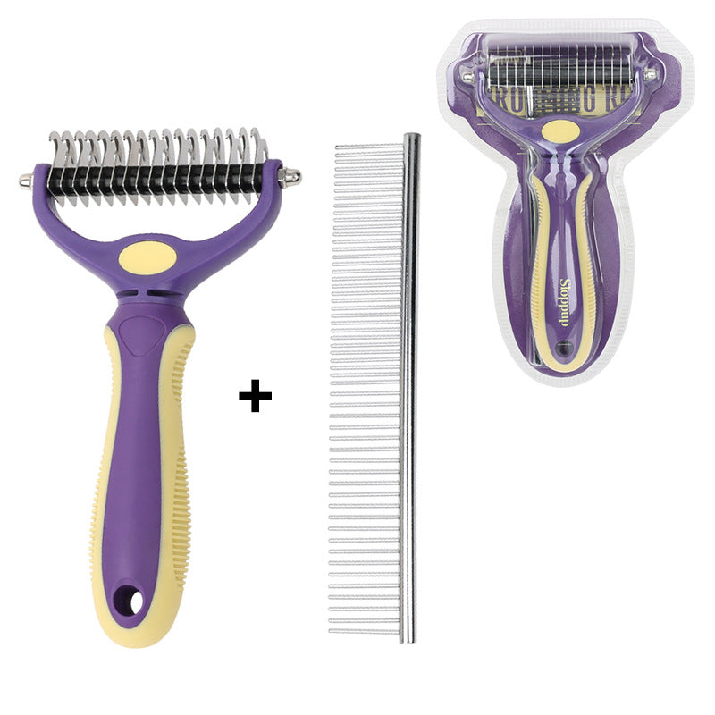 Pet Grooming Comb Set for Tangles and Nail Trimming