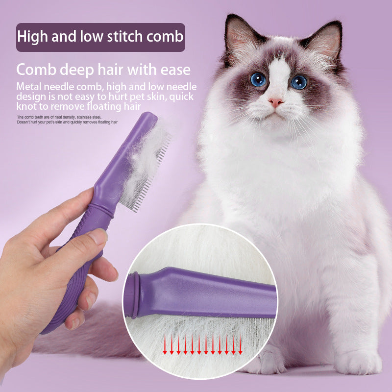 Pet Grooming Comb for Deep Tangles and Loose Fur Care
