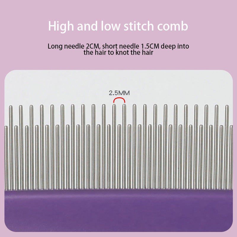 Pet Grooming Comb for Deep Tangles and Loose Fur Care