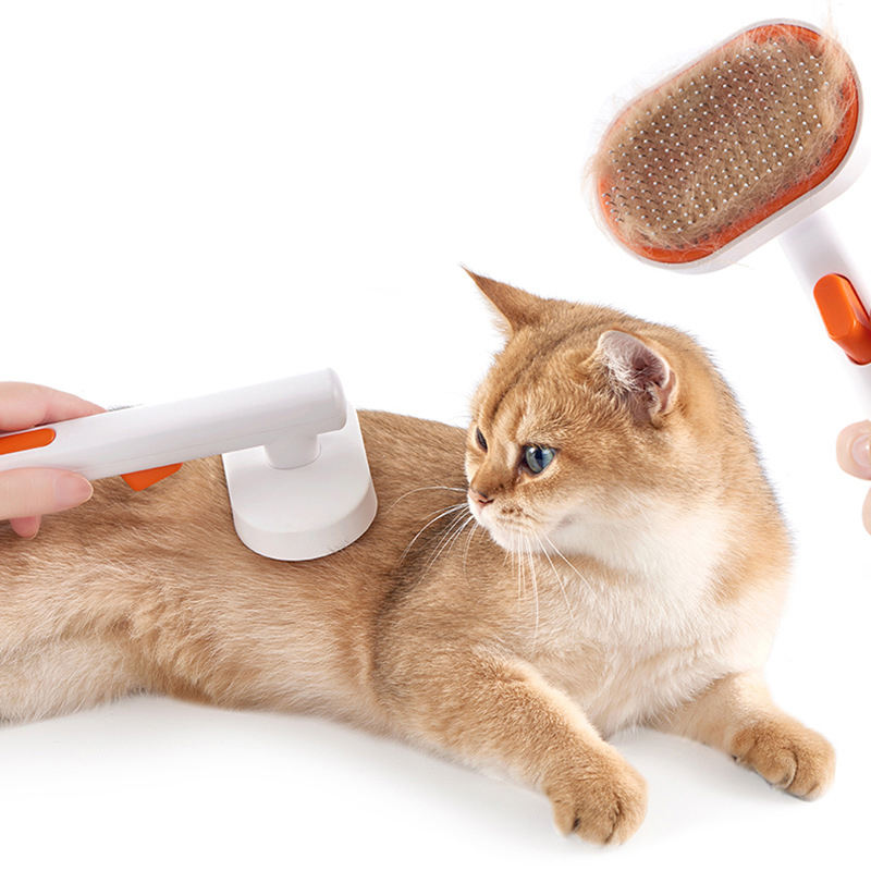 Self-Cleaning Pet Grooming Brush for Cats & Dogs