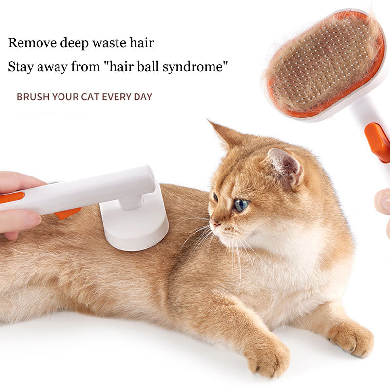 Pet Grooming Brush for Gentle Daily Shedding Control