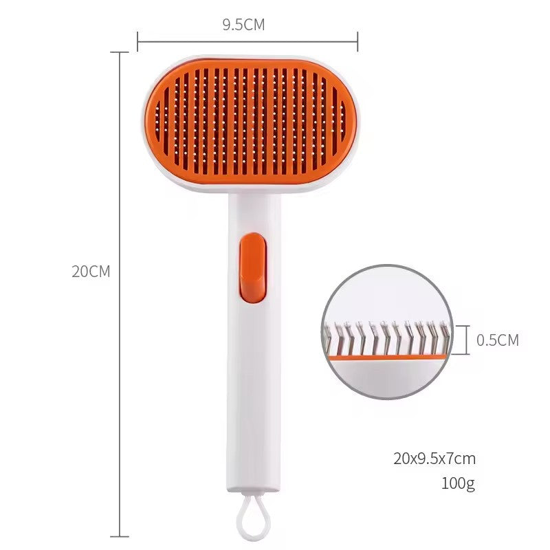 Self-Cleaning Pet Grooming Brush for Cats & Dogs