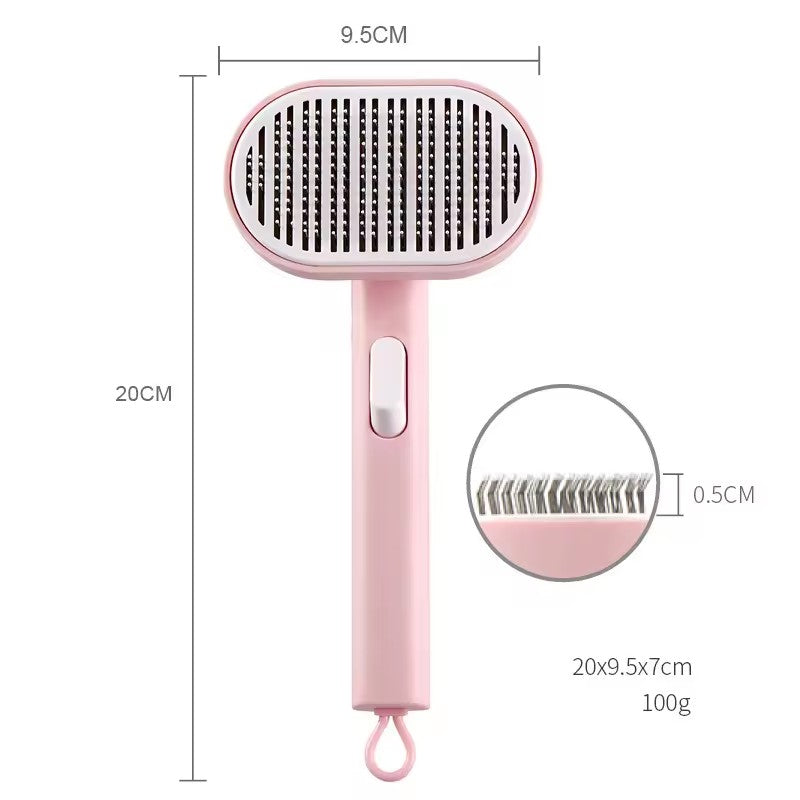 Self-Cleaning Pet Grooming Brush for Cats & Dogs