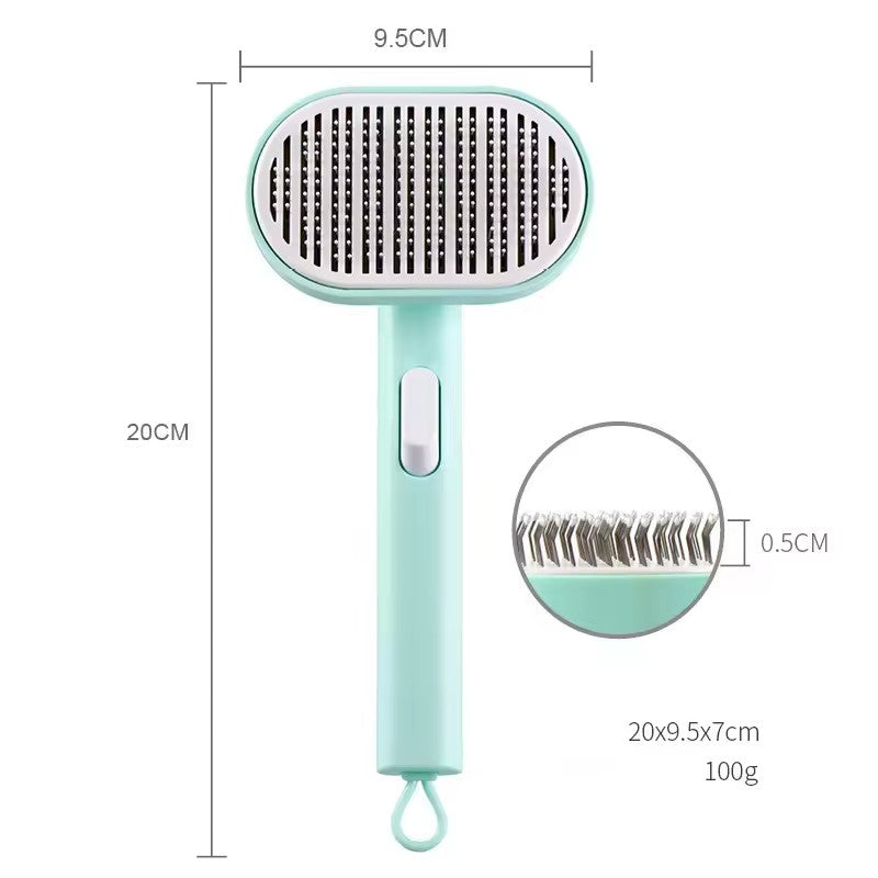 Self-Cleaning Pet Grooming Brush for Cats & Dogs