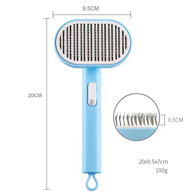 Self-Cleaning Pet Grooming Brush for Cats & Dogs