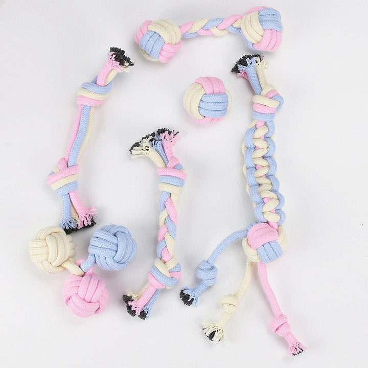 Cotton Knot Dog Toys for Interactive Tug & Chew Play