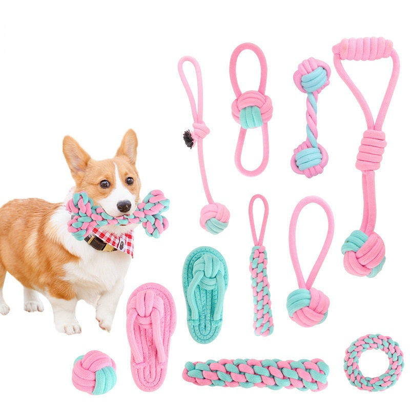 Cotton Knot Dog Toys for Interactive Tug & Chew Play