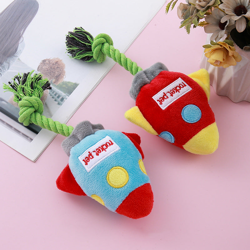 Rocket Rope Dog Toys for Interactive Tug & Chew Play