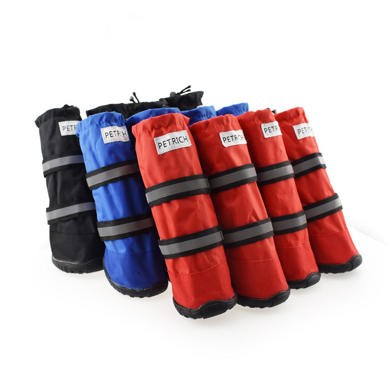 Long Tube Dog Boots for Winter Paw Protection & Grip