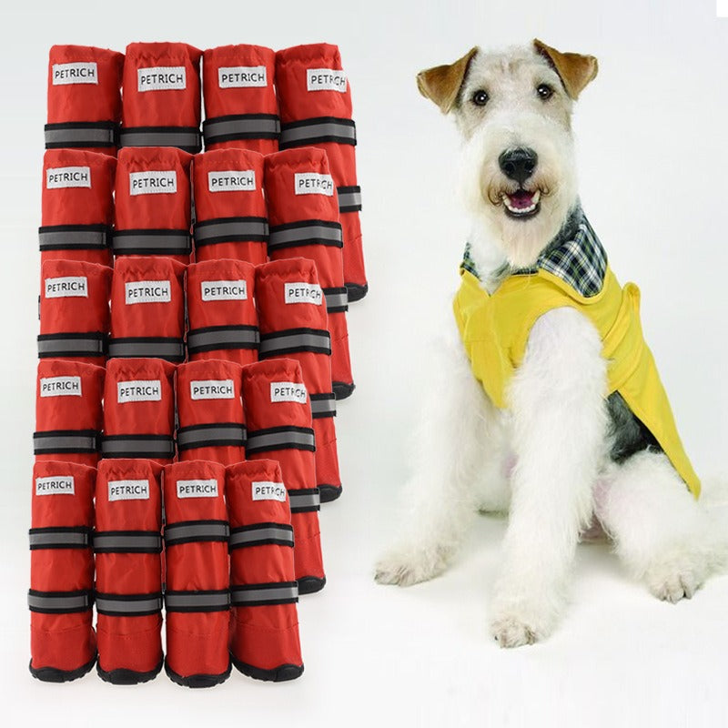Long Tube Dog Boots for Winter Paw Protection & Grip