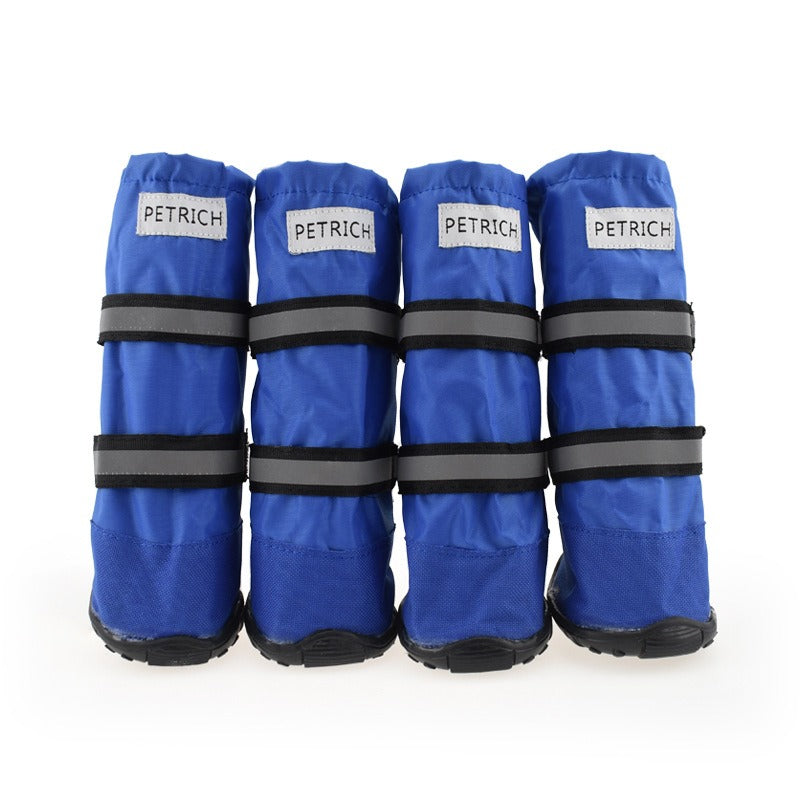 Long Tube Dog Boots for Winter Paw Protection & Grip